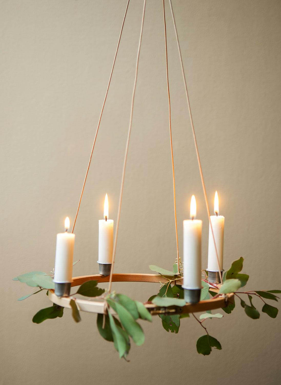 dsc 1711 DIY lysekrone med levende lys